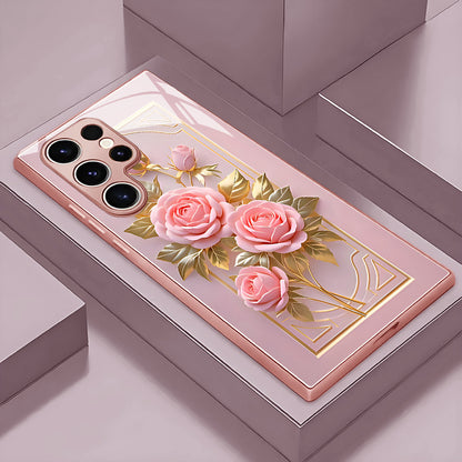 Three Flowers Pattern Hard Case for Samsung