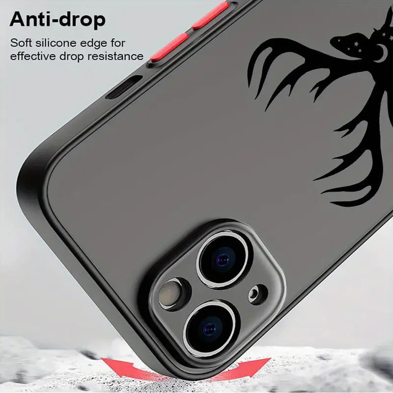 Deer Pattern Translucent Matte Case for iPhone