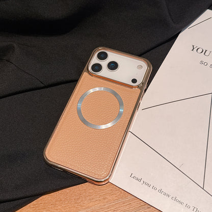 Lychee Print PU Leather Case for iPhone