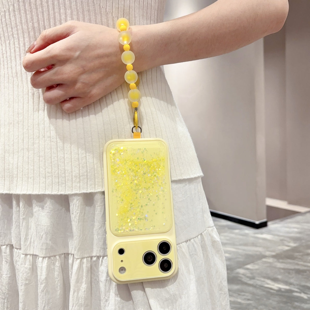 Wrist Strap Glitter Quicksand Case for iPhone