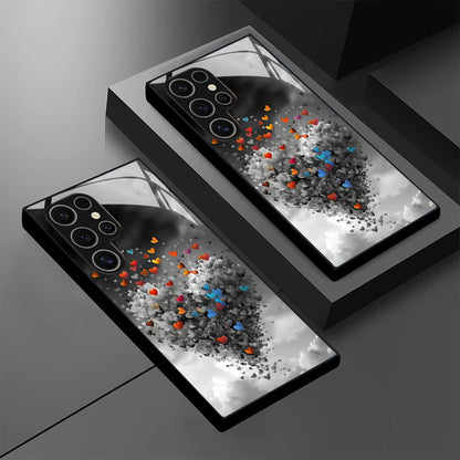 Colorful Heart Cloudy Hard Case for Samsung