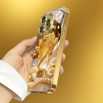 Golden Cabbage Pattern Hard Case for iPhone