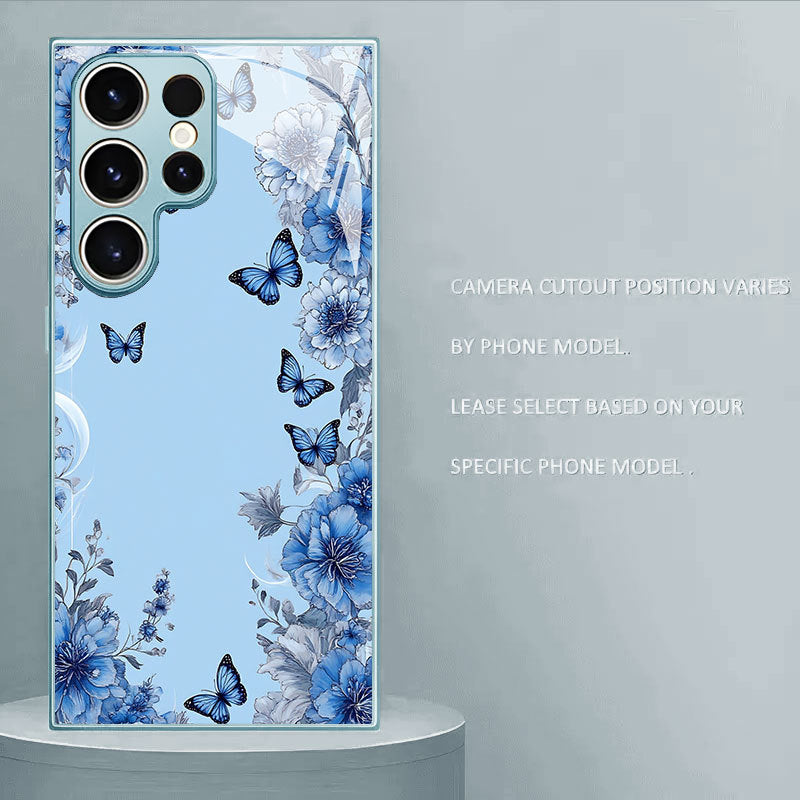 Blue Butterfly Pattern Hard Case for Samsung