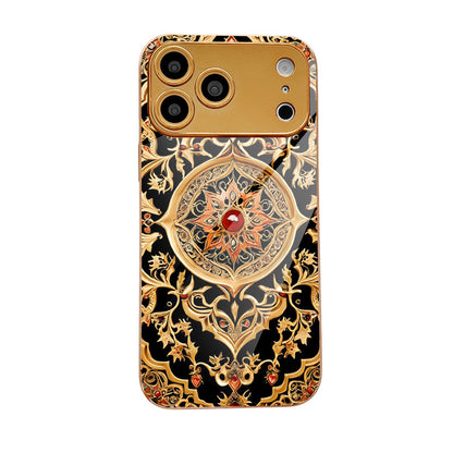 Black Gold Pattern Hard Case for iPhone