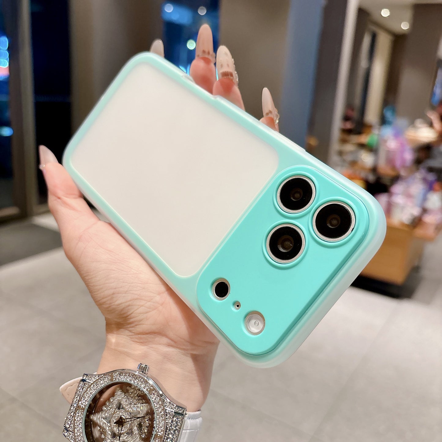 Large Window Matt Translucent Case for iPhone