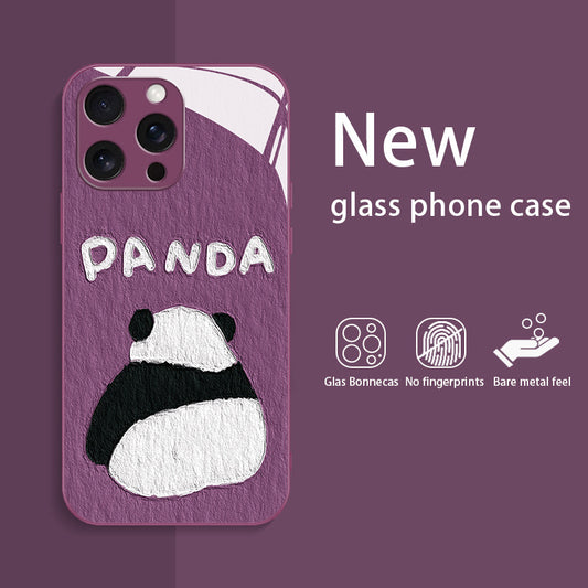 Panda Pattern Plexiglass Hard Case for iPhone