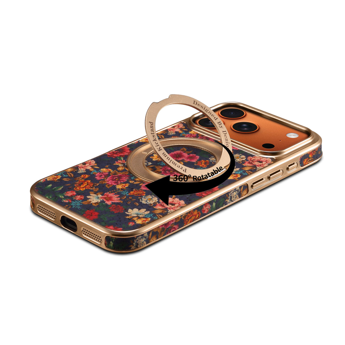 Retro Print Kickstand Case for iPhone