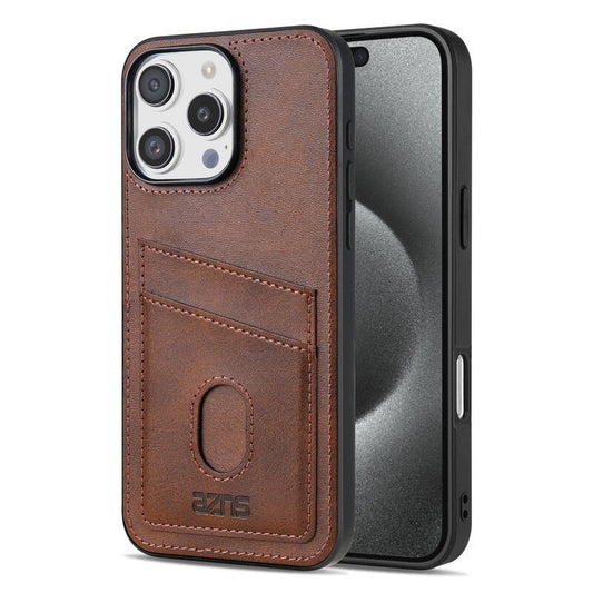 Classic Card Slot Leather Case for iPhone