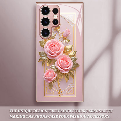 Three Flowers Pattern Hard Case for Samsung