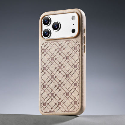 Starlight Lattice Leather Case for iPhone