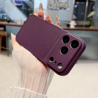 Solid Color Lychee Grain Case for iPhone