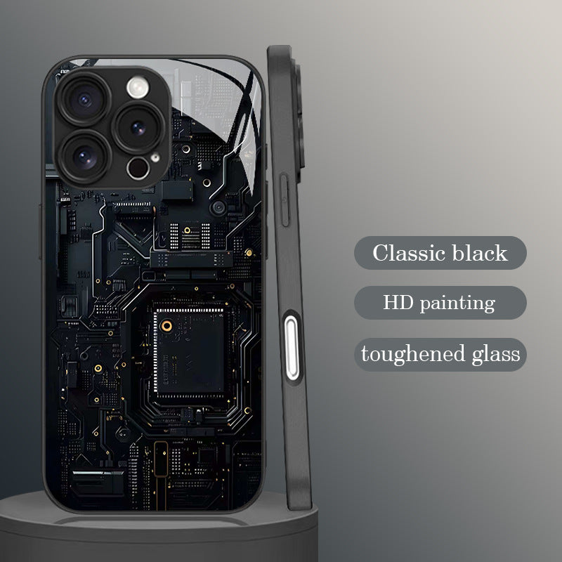 Chip Circuit Board Pattern Hard Case for iPhone