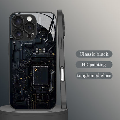 Chip Circuit Board Pattern Hard Case for iPhone