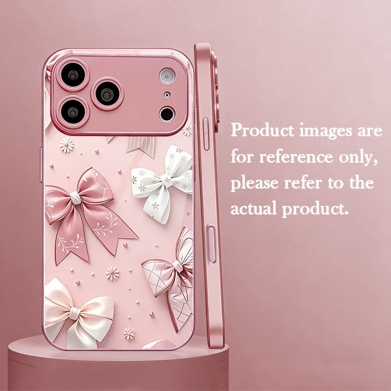 Pink White Bow Pattern Hard Case for iPhone