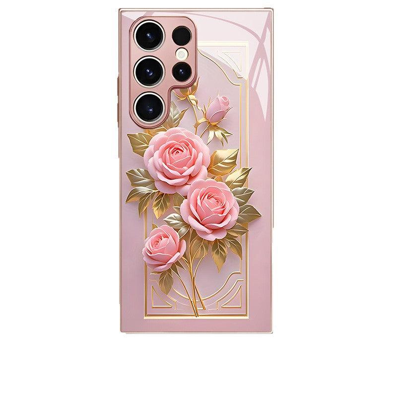 Three Flowers Pattern Hard Case for Samsung