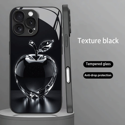 Transparency Apple Pattern Hard Case for iPhone