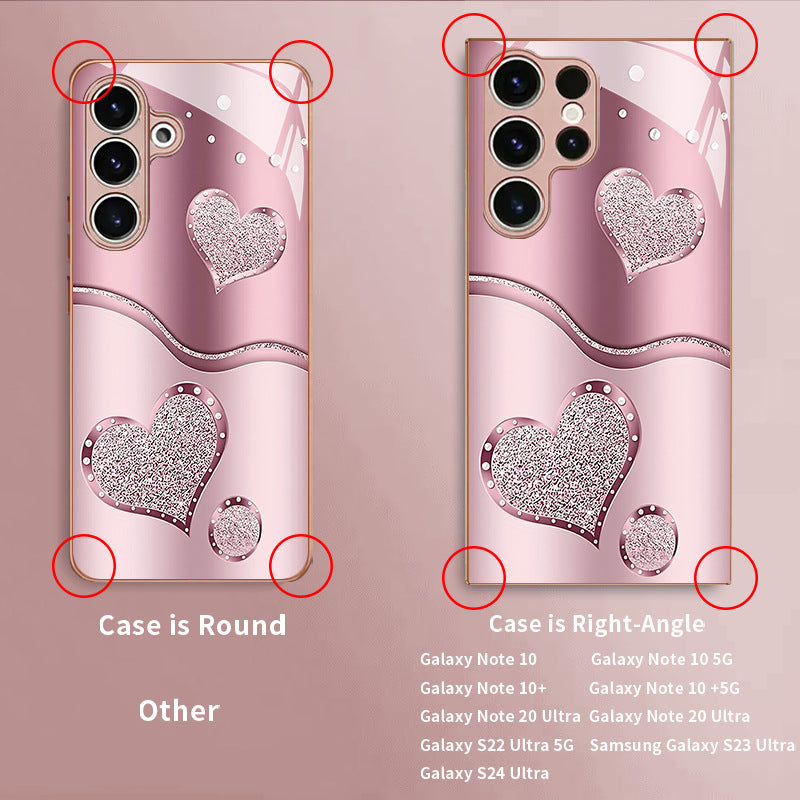 Curve Double Heart Hard Case for Samsung