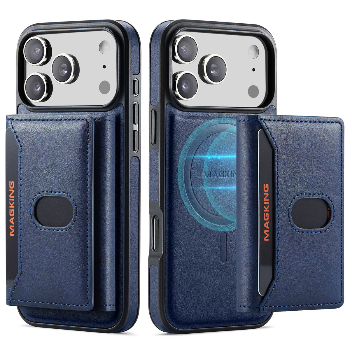 2 in 1 Magnetic Leather Wallet Case for iPhone