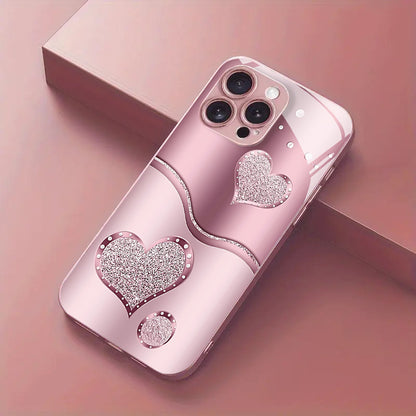 Curve Double Heart Hard Case for iPhone