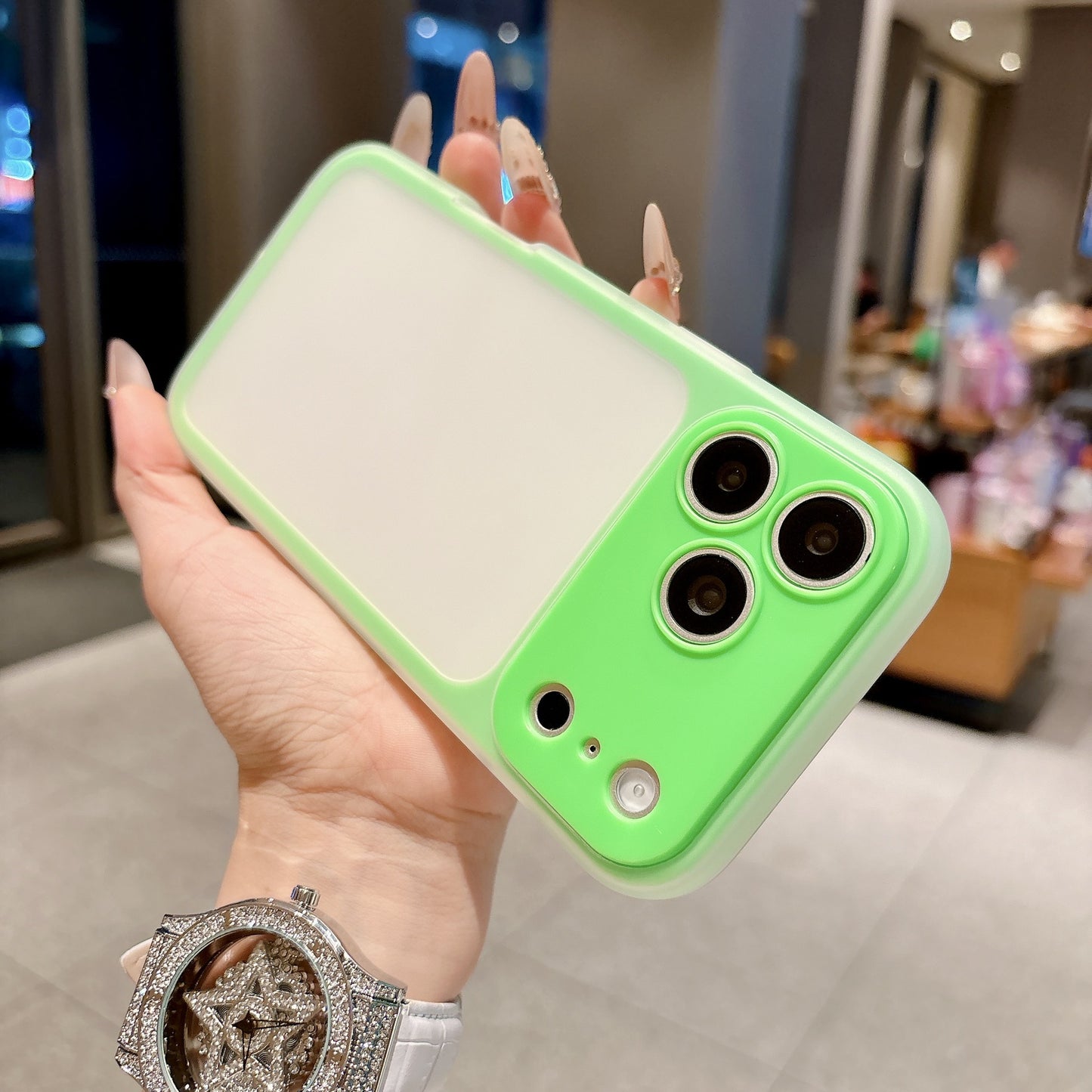 Large Window Matt Translucent Case for iPhone