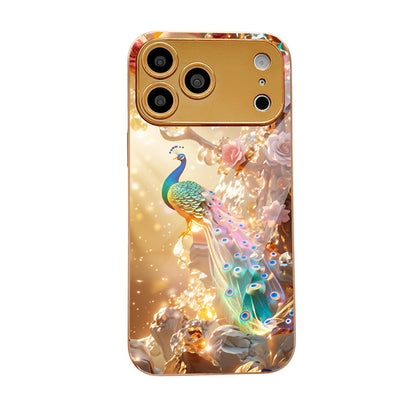 Colorful Peacock Pattern Hard Case for iPhone