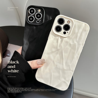 Matte Pleated TPU Soft Case for iPhone