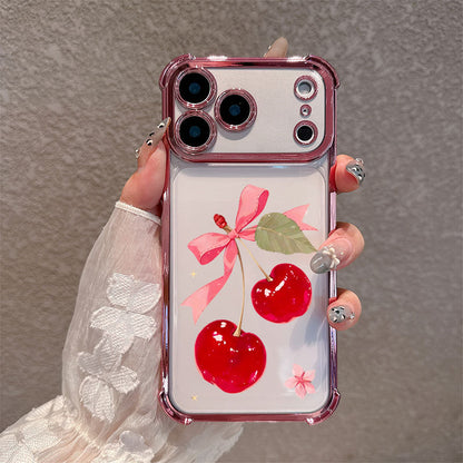 Cherry Pattern Soft Case for iPhone