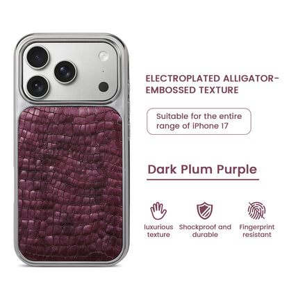 Crocodile Grain PU Leather Case for iPhone
