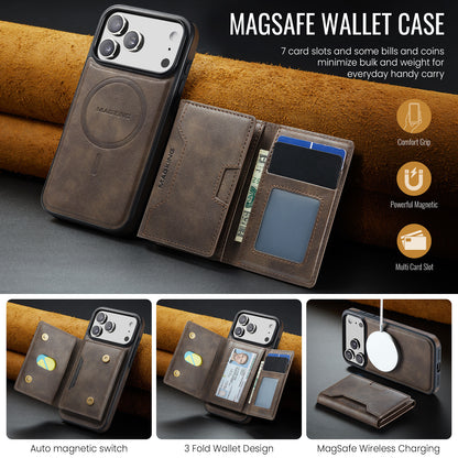 2 in 1 Magnetic Leather Wallet Case for iPhone