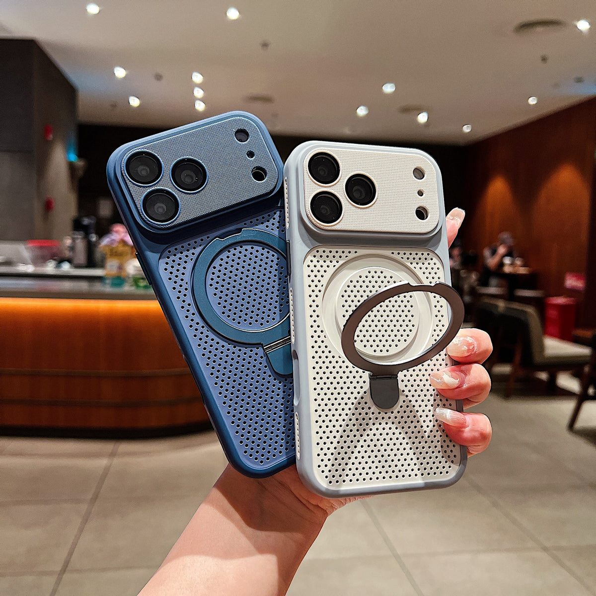 Cooling Mesh Stand Case for iPhone