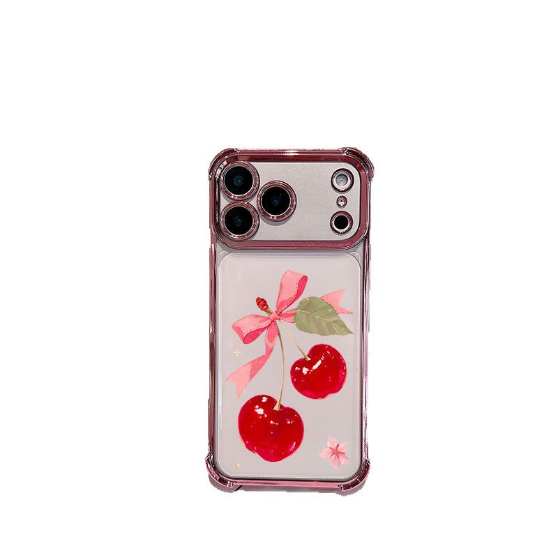 Cherry Pattern Soft Case for iPhone