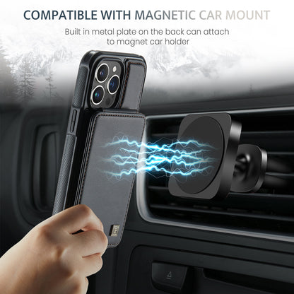 2 in 1 Magnetic Wallet Leather Case for iPhone