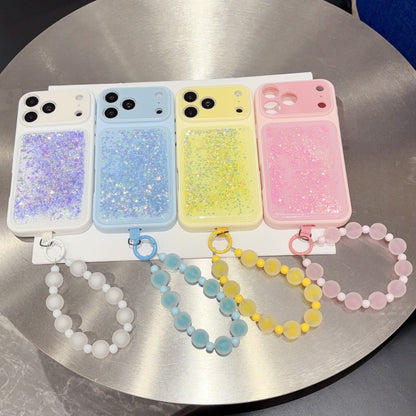 Wrist Strap Glitter Quicksand Case for iPhone