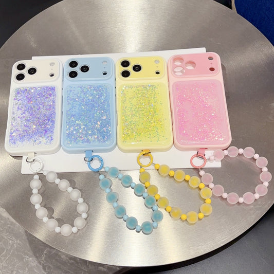 Wrist Strap Glitter Quicksand Case for iPhone