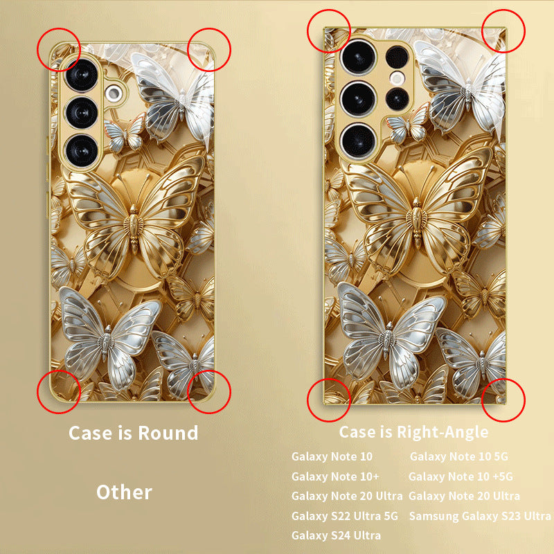 Metal Butterfly Pattern Hard Case for Samsung