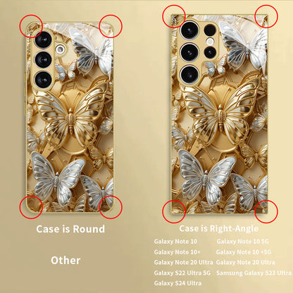 Metal Butterfly Pattern Hard Case for Samsung