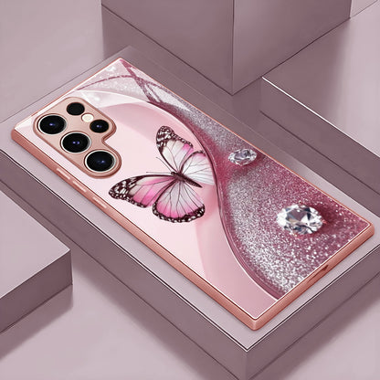 Diamond Butterfly Pattern Hard Case for Samsung