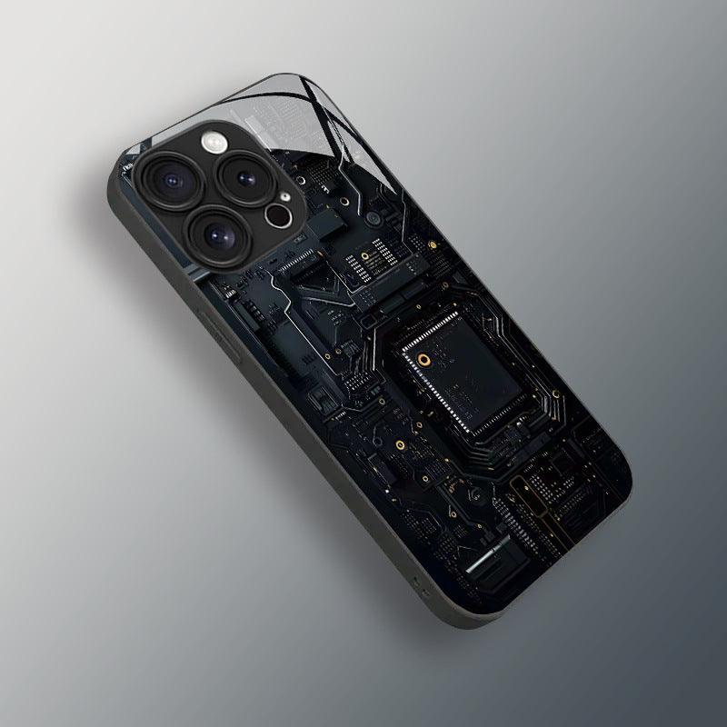 Chip Circuit Board Pattern Hard Case for iPhone