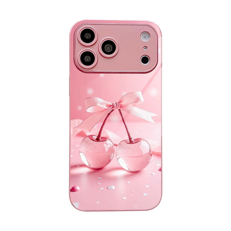 Clear Cherries Pattern Hard Case for iPhone