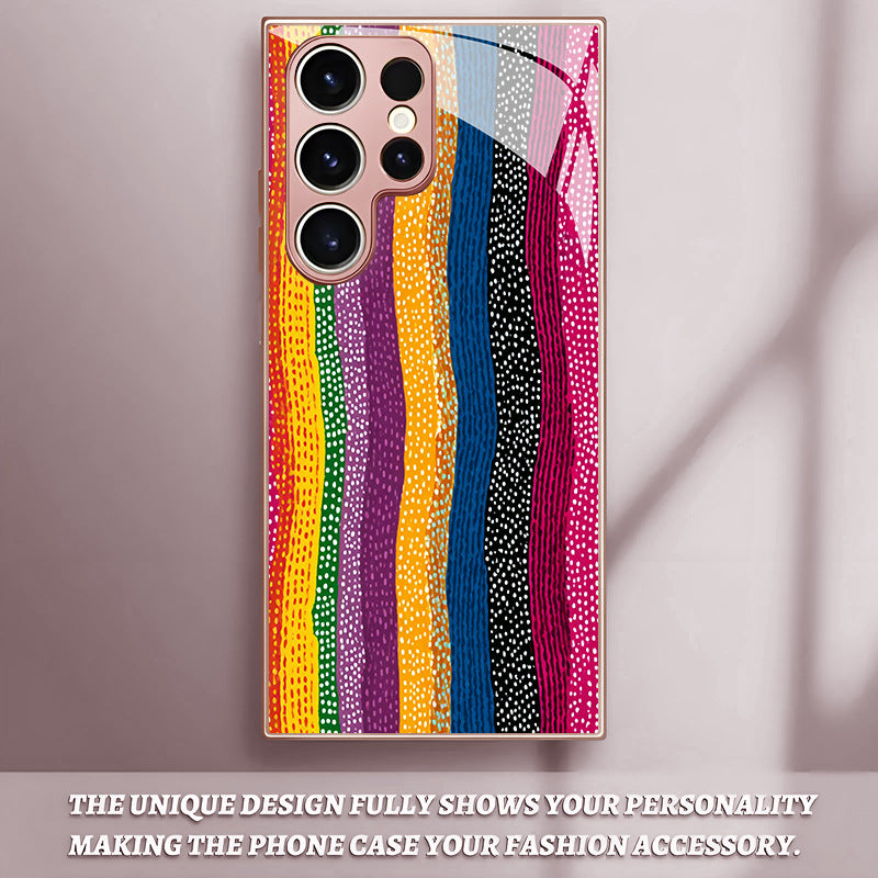 Rainbow Polka Dot Stripe Hard Case for Samsung