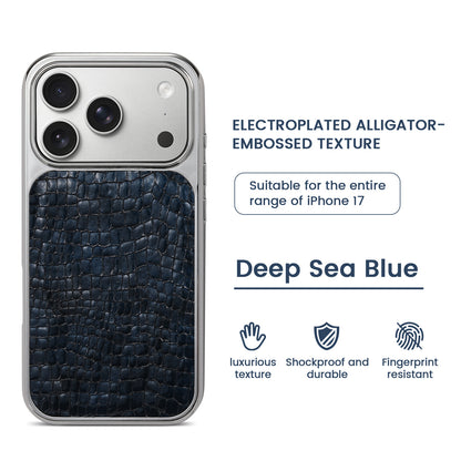 Crocodile Grain PU Leather Case for iPhone