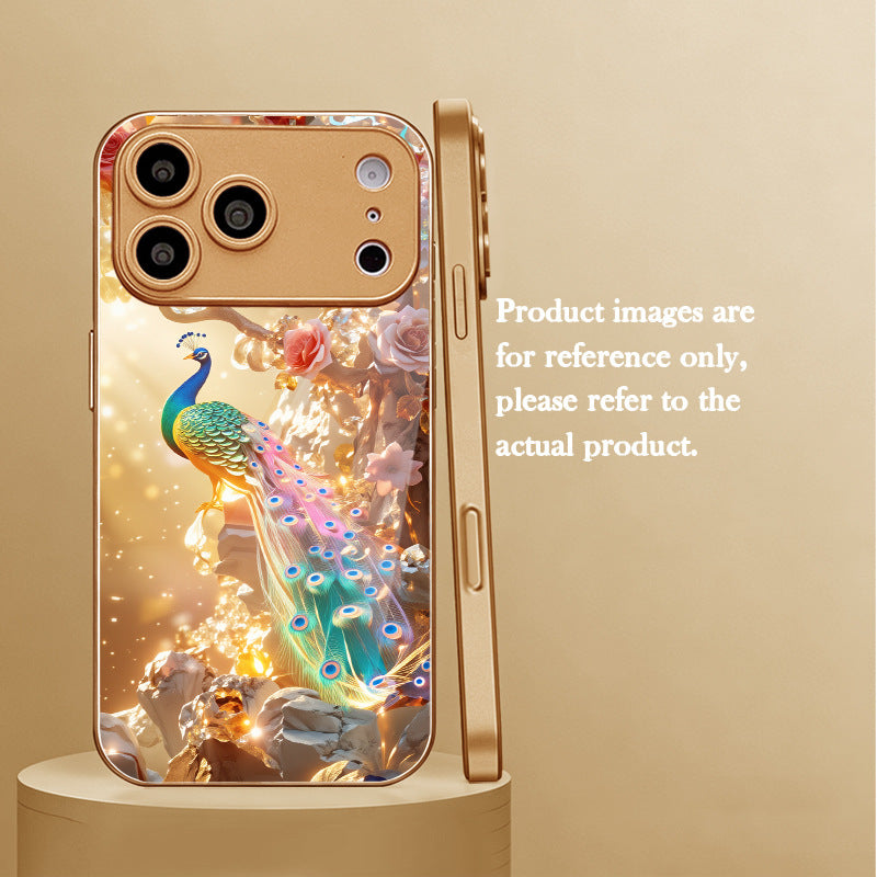 Colorful Peacock Pattern Hard Case for iPhone