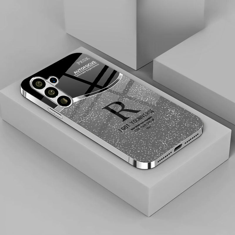 R Pattern Plating Frame Hard Case for Samsung