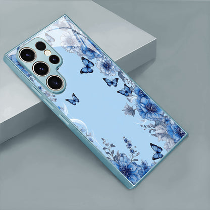Blue Butterfly Pattern Hard Case for Samsung
