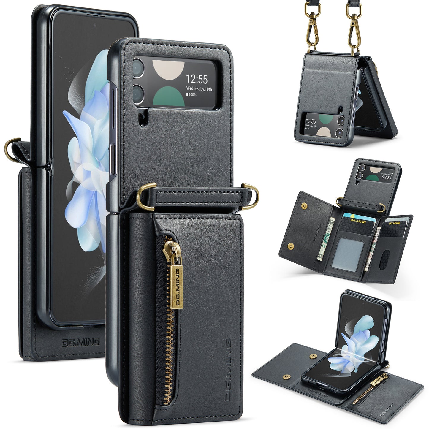 Magnetic Leather Wallet Case for Samsung Z Flip Series