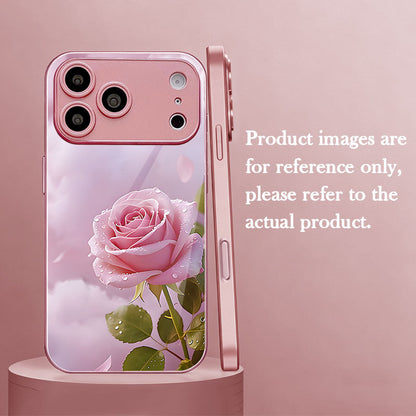 Morning Dew Rose Pattern Hard Case for iPhone