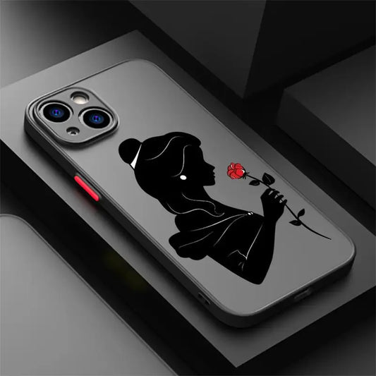 Rose Flower Translucent Matte Case for iPhone
