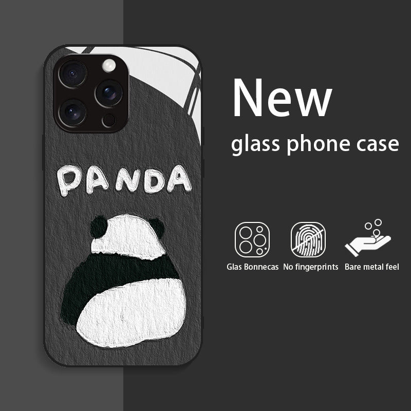 Panda Pattern Plexiglass Hard Case for iPhone