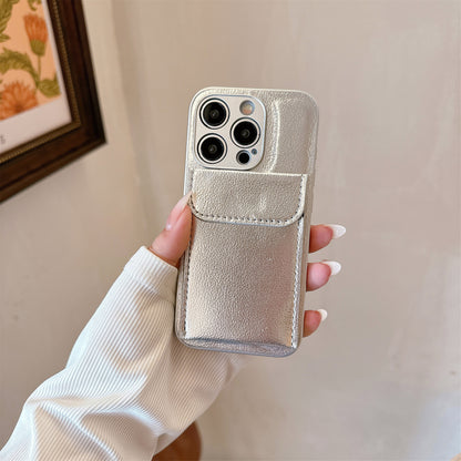 Lychee Grain PU Leather Case for iPhone