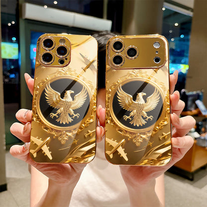 Golden Eagle Pattern Hard Case for iPhone
